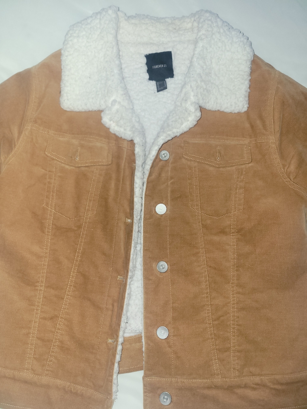Forever 21 Black Label on White Sherpa Lining